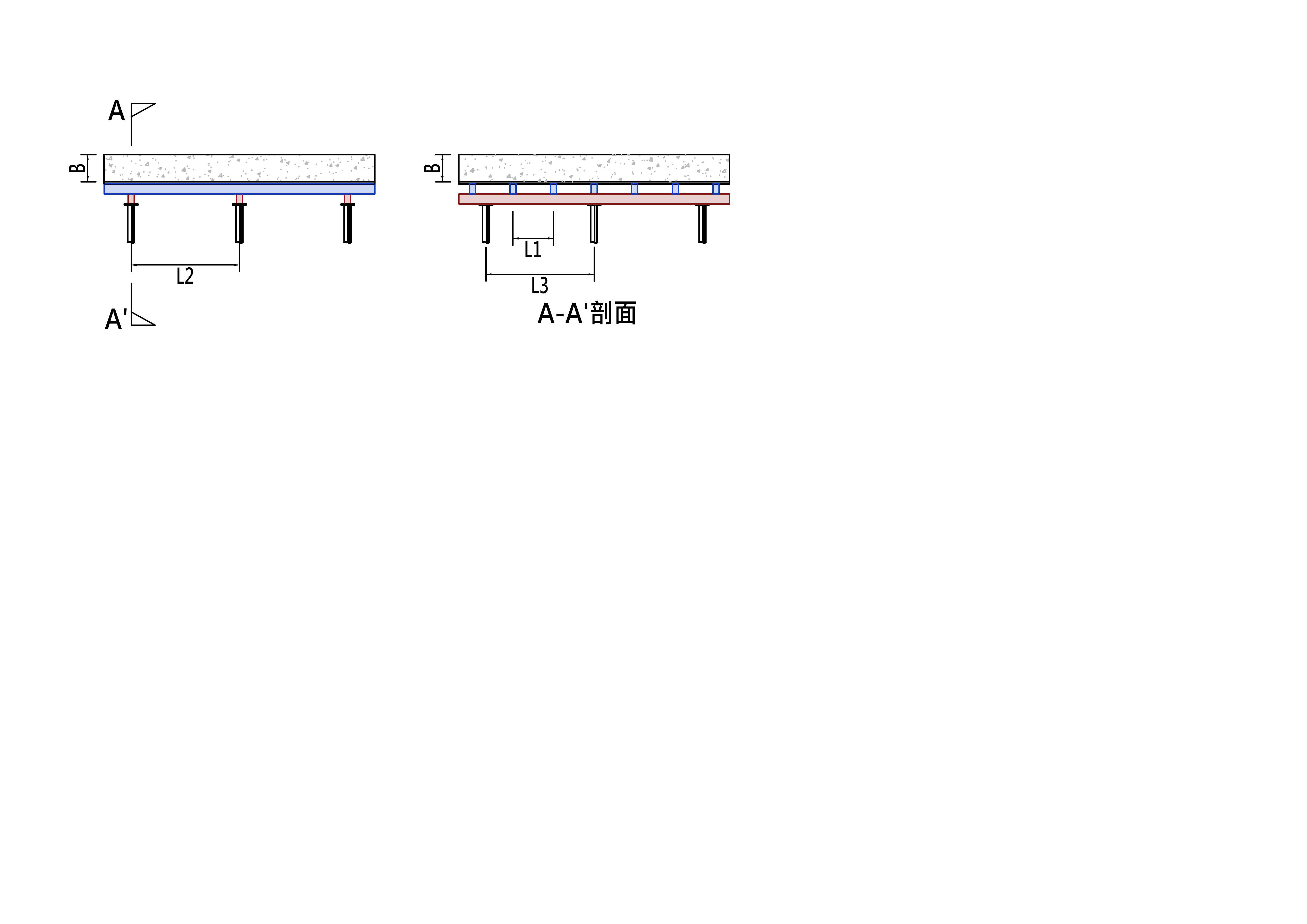 板模板支撐配置示意圖及間距標示